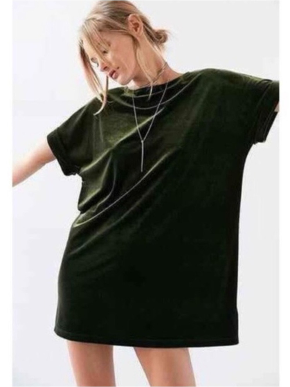 Urban Outfitters Ecote Velvet T Shirt Dress